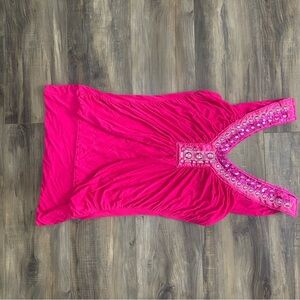 Beaded Pink Vintage Sleeveless Top